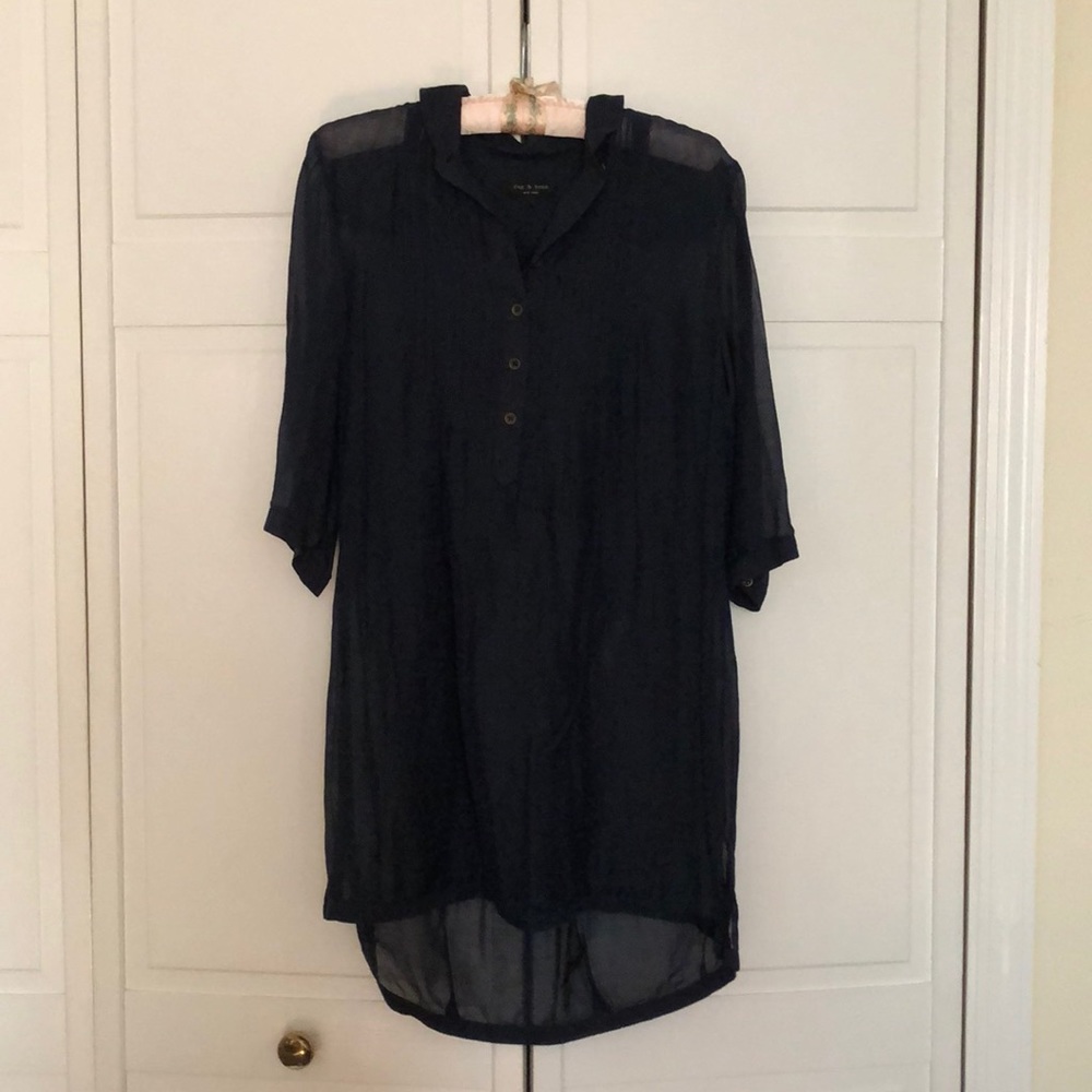 Gauzy navy blue Rag & Bone navy tunic dress